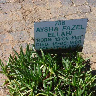 ELLAHI Aysha Fazel 1921-1998