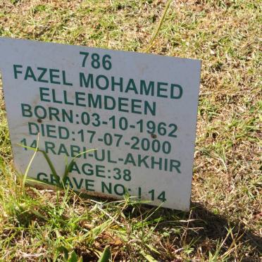ELLEMDEEN Fazel Mohamed 1962-2000