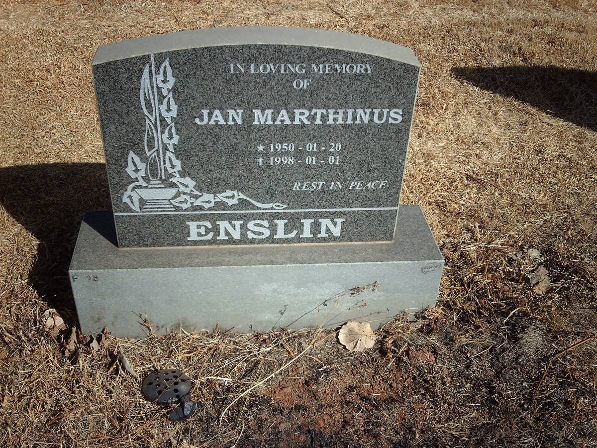 ENSLIN Jan Marthinus 1950-1998