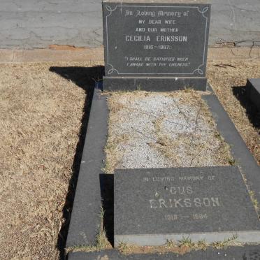 ERIKSON Cus 1915-1984 &amp; Cecilia 1916-1967