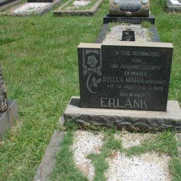 ERLANK Stella Maria geb LOWE 1921-1969