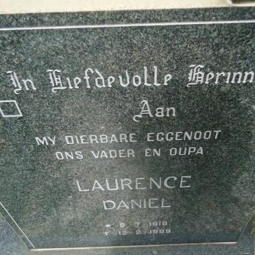 ERASMUS Laurence Daniel 1918-1989