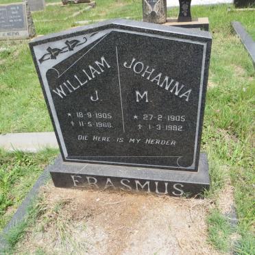 ERASMUS William J. 1905-1968 &amp; Johanna M. 1905-1982