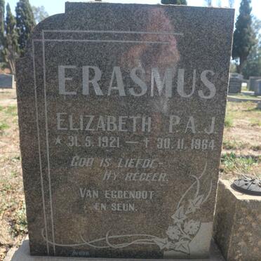 ERASMUS Elizabeth P.A.J. 1921-1964