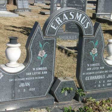 ERASMUS Gerhardus Jacobus 1934-1990 &amp; Joan 1938-
