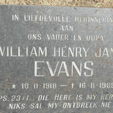 EVANS William Henry James 1918-1989
