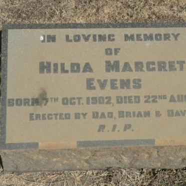 EVENS Hilda Margret 1902-1945