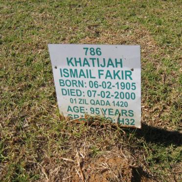 FAKIR Khatijah Ismail 1905-2000