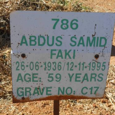FAKI Abdus Samid 1936-1995