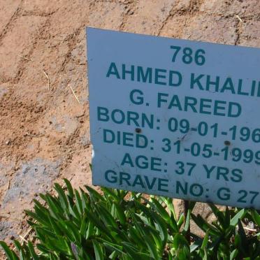 FAREED Ahmed Khalil G. 1962-1999