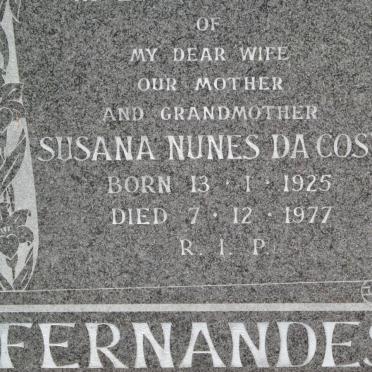 FERNANDES Susana Nunes Da Costa 1925-1977