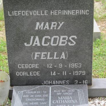 FELLA Maria Catharina 1935-2008 :: JACOBS Mary nee FELLA 1953-1979
