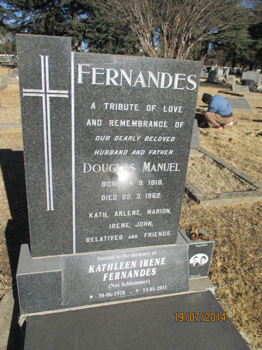 FERNANDES Douglas Manuel 1918-1962 &amp; Kathleen Irene SCHLEMMER 1920-2011