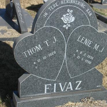 FIVAZ Thom T.J. 1929- &amp; Lenie M.J. 1936-1990