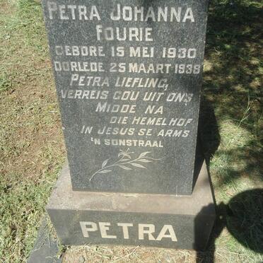 FOURIE Petra Johanna 1930-1938