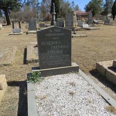 FOURIE Hendrika Fredrika 1906-1987