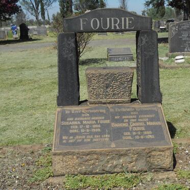 FOURIE Barend Gabriel Marais 1880-1940 &amp; Susanna Maria Fourie 1885-1958