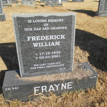 FRAYNE Frederick William 1933-2001