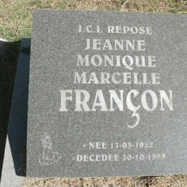 FRANÇON Jeanne Monique Marcelle 1932-1999