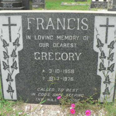 FRANCIS Gregory 1958-1976
