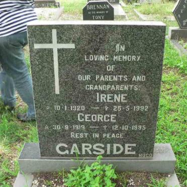 GARSIDE George 1919-1995 &amp; Irene 1920-1992