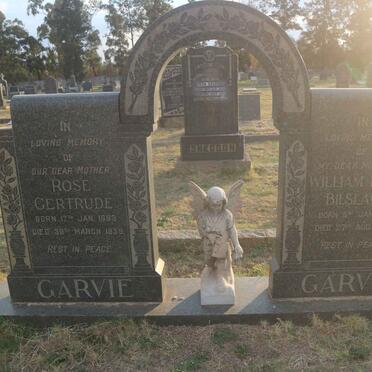 GARVIE William Hugh Bilsland 1881-1930 &amp; Rose Gertrude 1883-1959