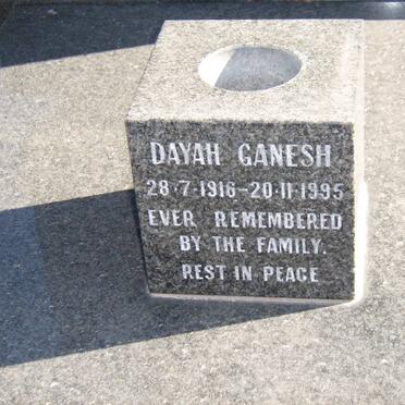 GANESH Dayah 1916-1995 :: GANESH Jerome 1953-1990