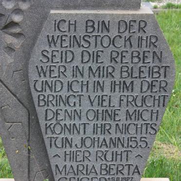 GEIGER Maria Berta 1927-1967