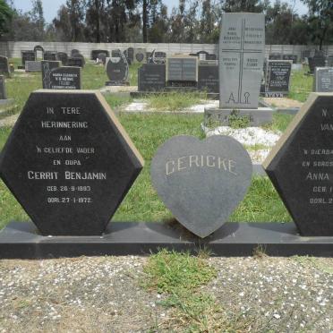 GERICKE Gerrit Benjamin 1893-1972 &amp; Anna Martha 1903-1967