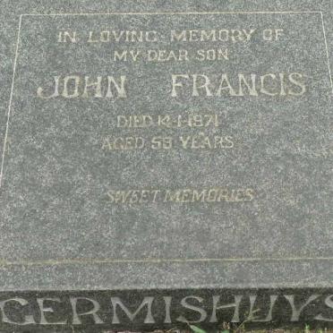 GERMISHUYS John Francis -1971