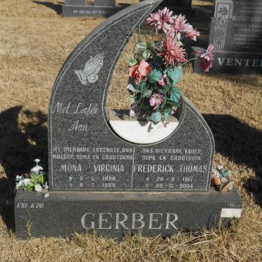 GERBER Frederick Thomas 1917-2004 &amp; Mona Virginia 1926-1999