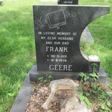 GEERE Frank 1931-1976 &amp; Helen 1935-2004