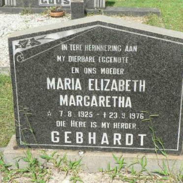 GEBHARDT Maria Elizabeth Margaretha 1925-1976