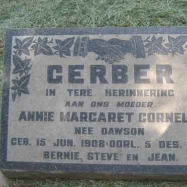 GERBER Annie Margaret Cornelia nee DAWSON 1908-1938