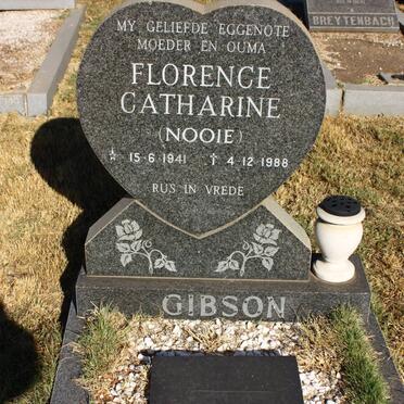 GIBSON Jan 1935-2011 &amp; Florence Catharine 1941-1988