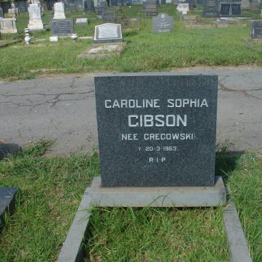 GIBSON Caroline Sophia nee GREGOWSKI -1963