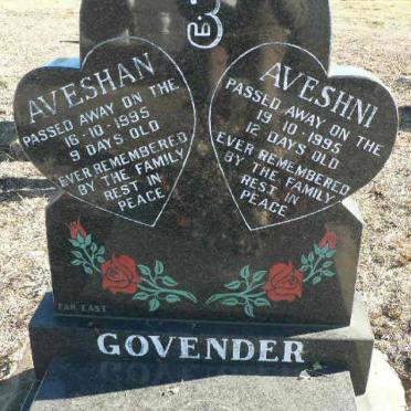 GOVENDER Aveshan -1995 :: GOVENDER Aveshni -1995