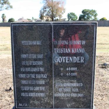 GOVENDER Tristan Kiano 2002-2002