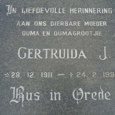 GOOSEN Gertruida J. 1911-1995