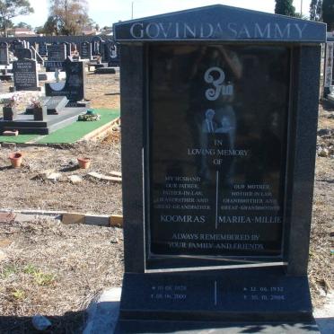 GOVINDASAMMY Koomras 1928-2000 &amp; Mariea-Millie 1932-2004