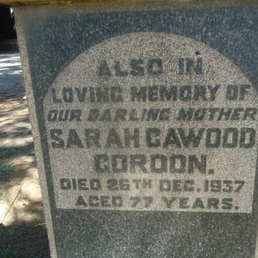 GORDON Sarah Cawood -1937