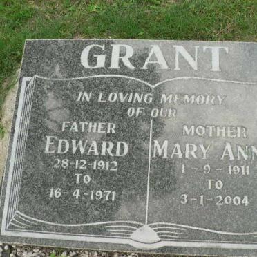 GRANT Edward 1912-1971 &amp; Mary Anne 1911-2004