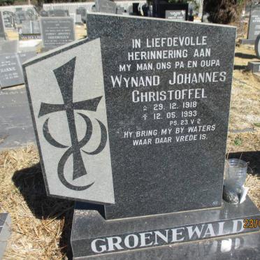 GROENEWALD Wynand Johannes Christoffel 1918-1993