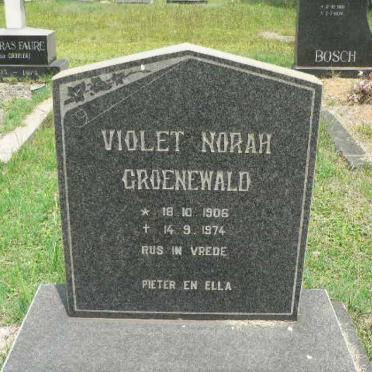 GROENEWALD Violet Norah 1906-1974