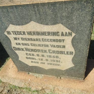 GROBLER Dirk Hendrek 1856-1931