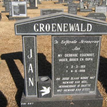 GROENEWALD Jan 1931-1998