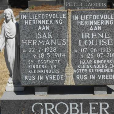 GROBLER Isak Hermanus 1928-1984 &amp; Irene Louise 1933-2010