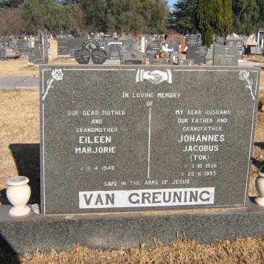 GREUNING Johannes Jacobus, van 1938-1995 &amp; Eileen Marjorie 1948-
