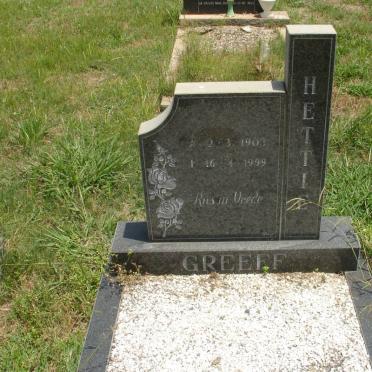 GREEFF Hettie 1903-1999