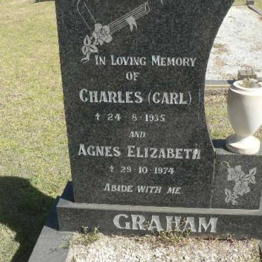 GRAHAM Charles -1935 &amp; Agnes Elizabeth -1974